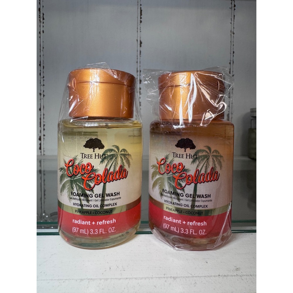 Tree Hut Coco Colada Foaming Gel Wash 3.3 oz Hydrating Oil Complex Set of 2